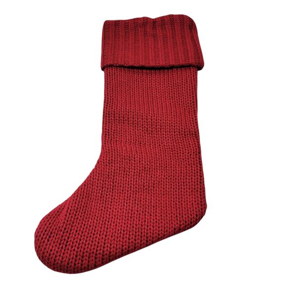 Christmas Red Stocking With White Letter P - Picture 2 of 4